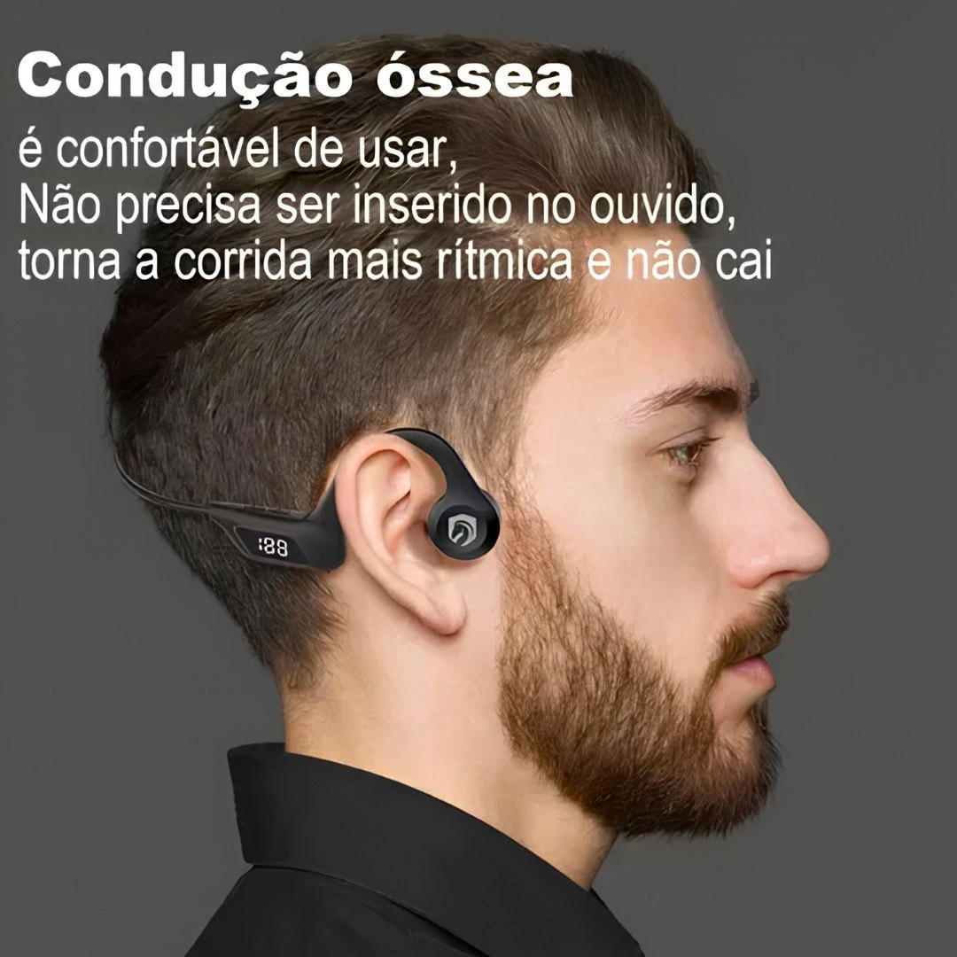 H'maston F921 Fone Ouvido De Condução Aérea Esportivo Bluetooth V5.2 Neckband Earflex - 2