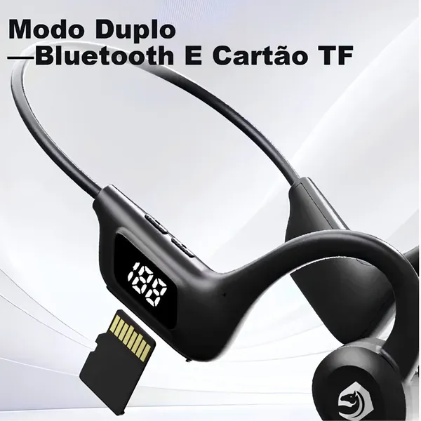 H'maston F921 Fone Ouvido De Condução Aérea Esportivo Bluetooth V5.2 Neckband Earflex - imagem 3
