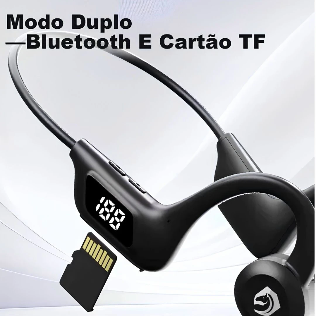 H'maston F921 Fone Ouvido De Condução Aérea Esportivo Bluetooth V5.2 Neckband Earflex - 3
