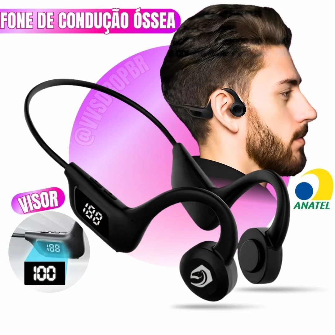 H'maston F921 Fone Ouvido De Condução Aérea Esportivo Bluetooth V5.2 Neckband Earflex - 1