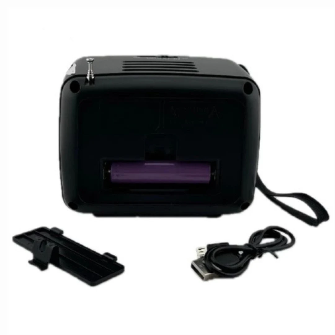 Rádio Retrô Bluetooth Portátil FM AM SW USB TF Card Recarregável Antena Externa Som Potente AD-078 - 4