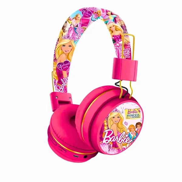 Fone infantil Bluetooth Barbie sem fio, recarregável, som confortável e ideal para crianças a partir de 3 anos. - imagem 2