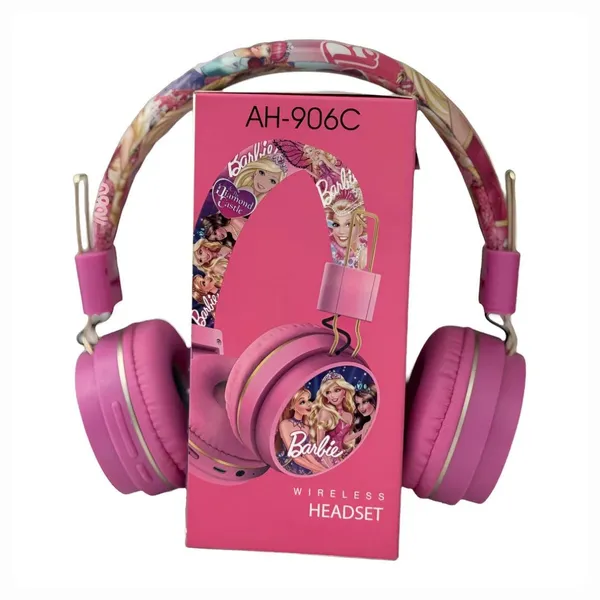 Fone infantil Bluetooth Barbie sem fio, recarregável, som confortável e ideal para crianças a partir de 3 anos. - imagem 3