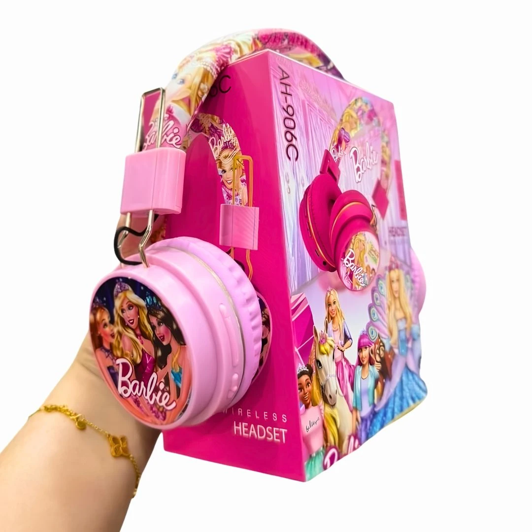 Fone infantil Bluetooth Barbie sem fio, recarregável, som confortável e ideal para crianças a partir de 3 anos. - 6