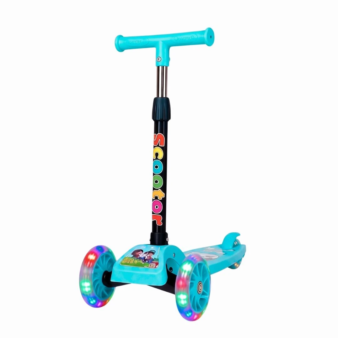 Patinete infantil 3 rodas com led ajustável scooter dobrável menino menina - 7