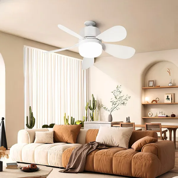 Ventilador Teto Com Luz 60W Integrada Silencioso Branco 6 Pás Com Controle Remoto E27 - imagem 2