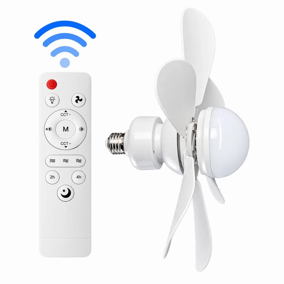 Ventilador Teto Com Luz 60W Integrada Silencioso Branco 6 Pás Com Controle Remoto E27 - 3