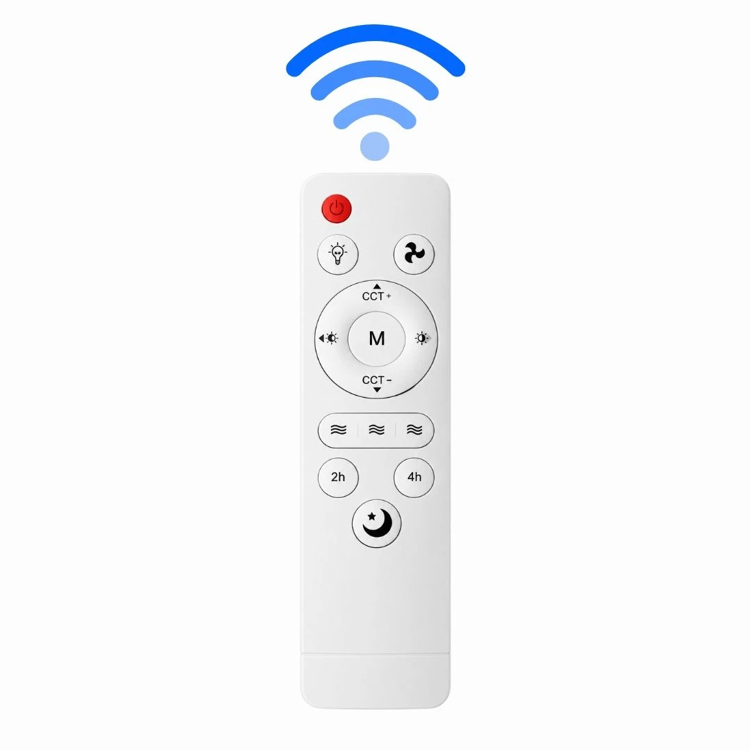 Ventilador Teto Com Luz 60W Integrada Silencioso Branco 6 Pás Com Controle Remoto E27 - 6