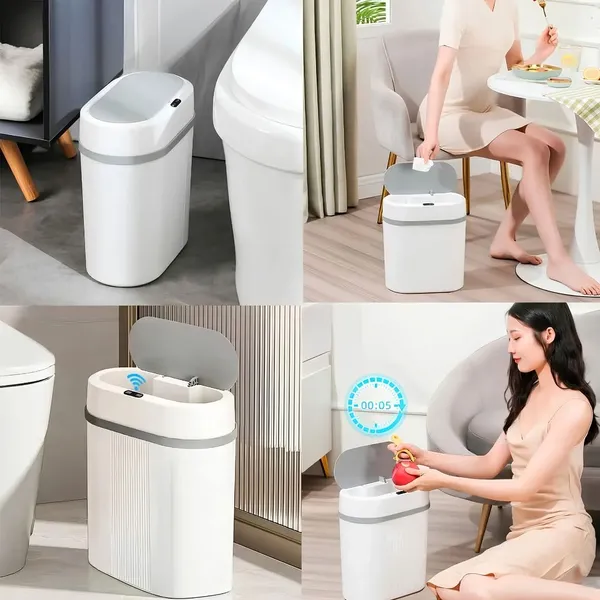Lixeira Automática Com Sensor Inteligente 12 Litros Branco - imagem 5
