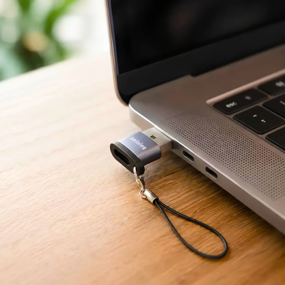 Adaptador Usb-A Para Usb-C peining Macho Fêmea Conversor Dados E Carga Rápida  - 2