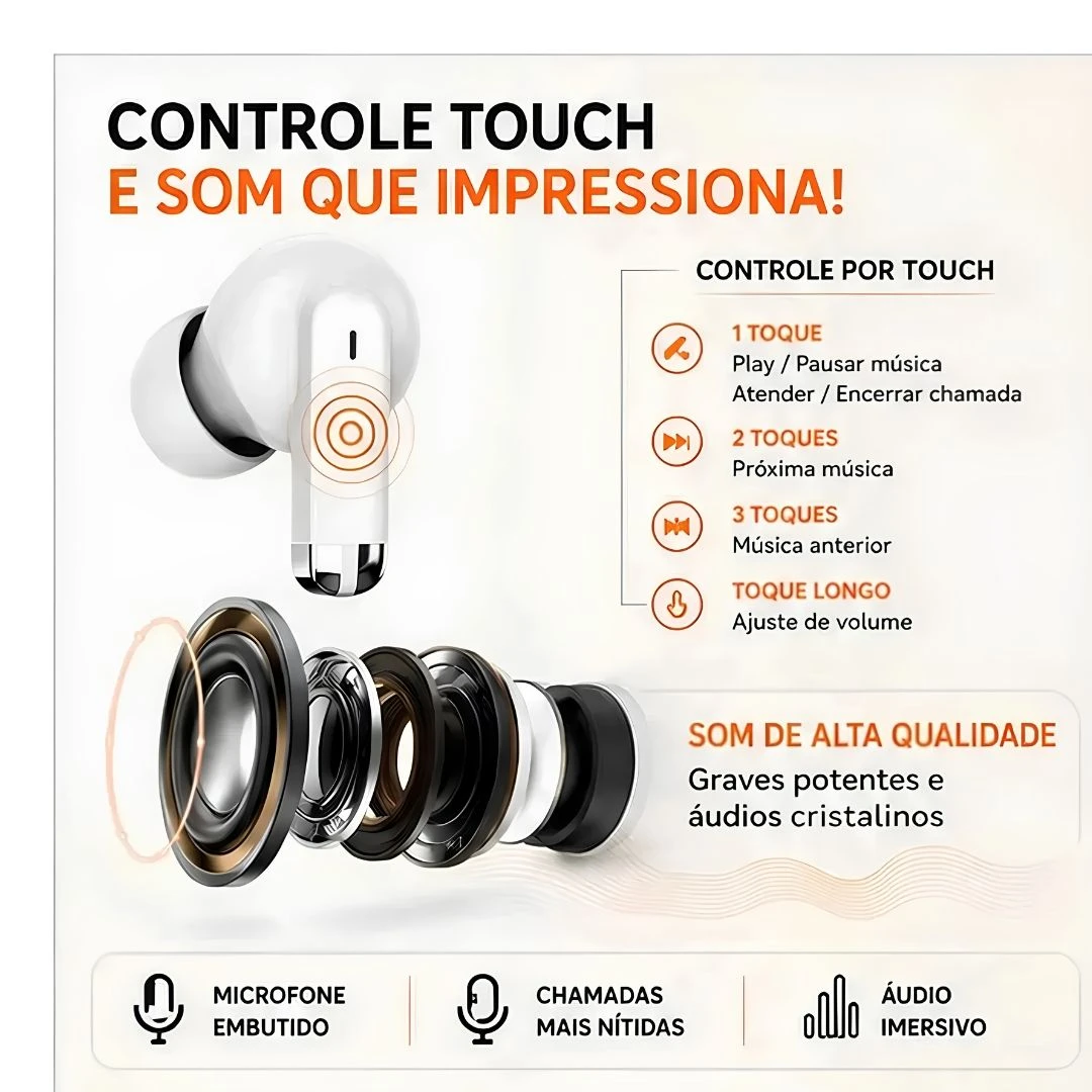Fone de Ouvido Sem Fio A'Gold MINI FN-BT28 - 10
