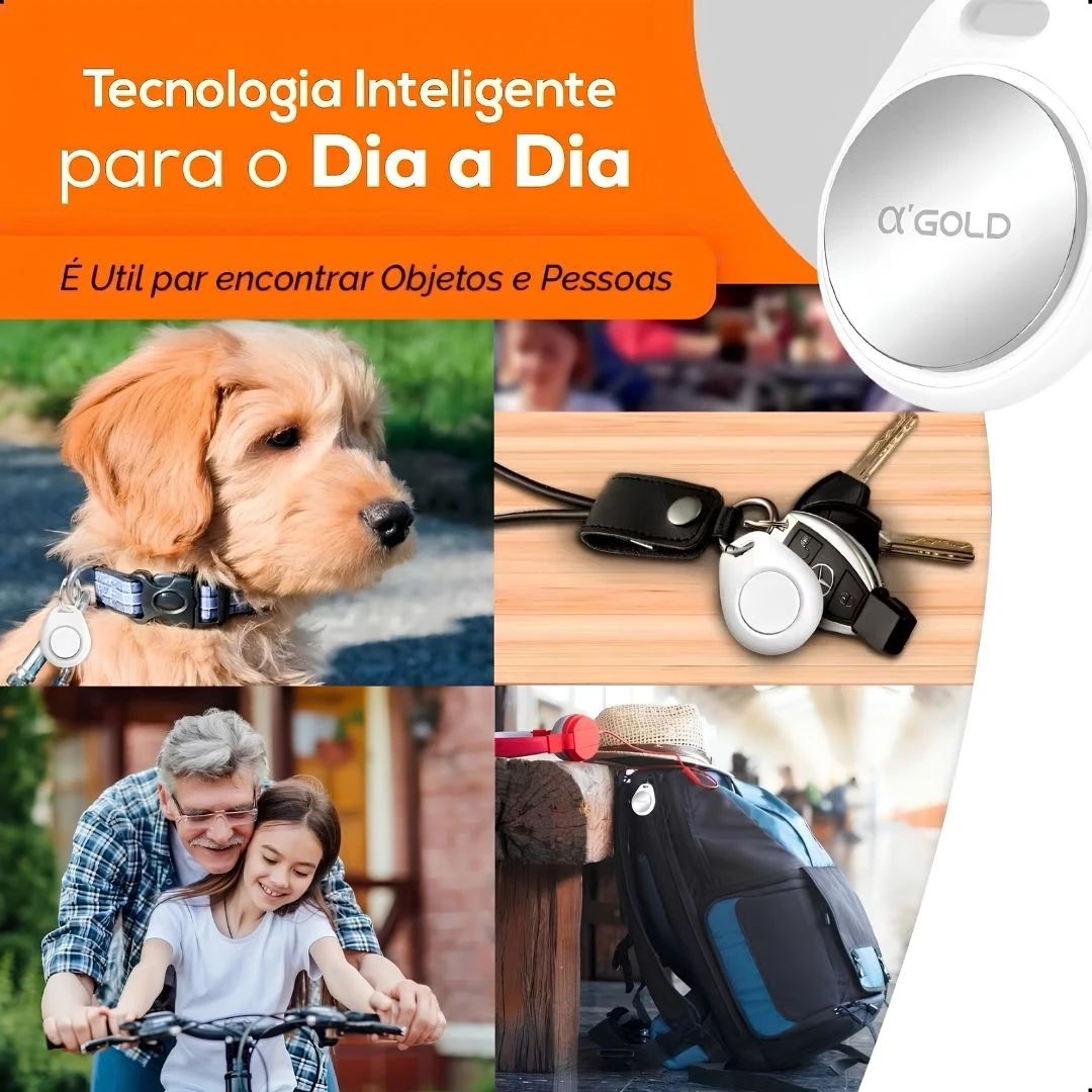 Smart Tag Rastreador GPS Localizador Air Tag Inteligente (Apple Find My) A'GOLD - 4