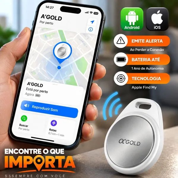 Smart Tag Rastreador GPS Localizador Air Tag Inteligente (Apple Find My) A'GOLD - imagem 2