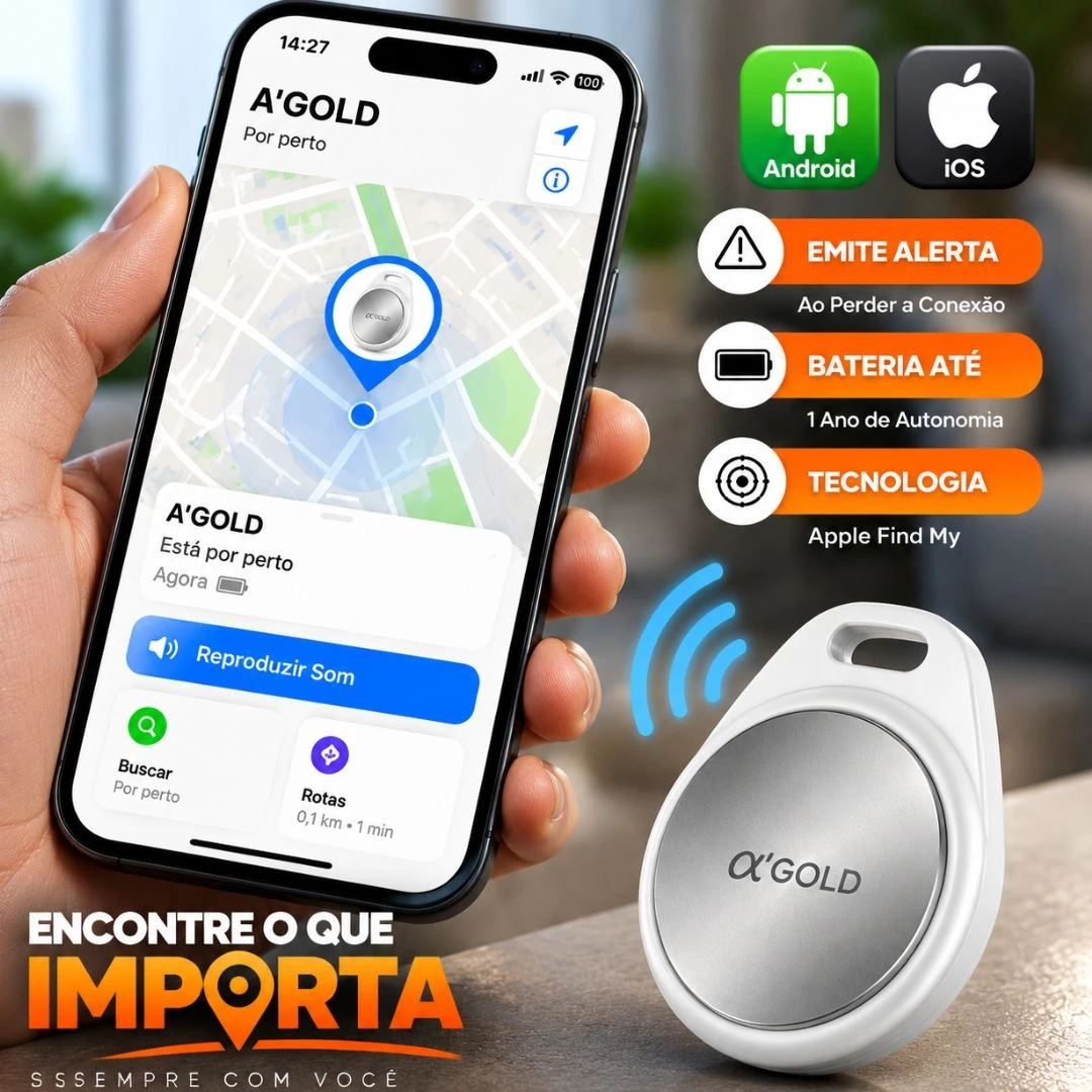 Smart Tag Rastreador GPS Localizador Air Tag Inteligente (Apple Find My) A'GOLD - 2