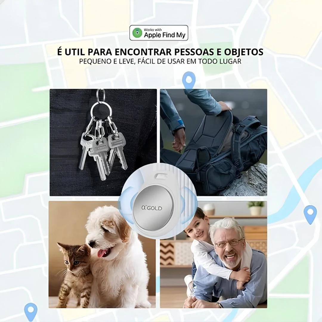 Smart Tag Rastreador GPS Localizador Air Tag Inteligente (Apple Find My) A'GOLD - 5