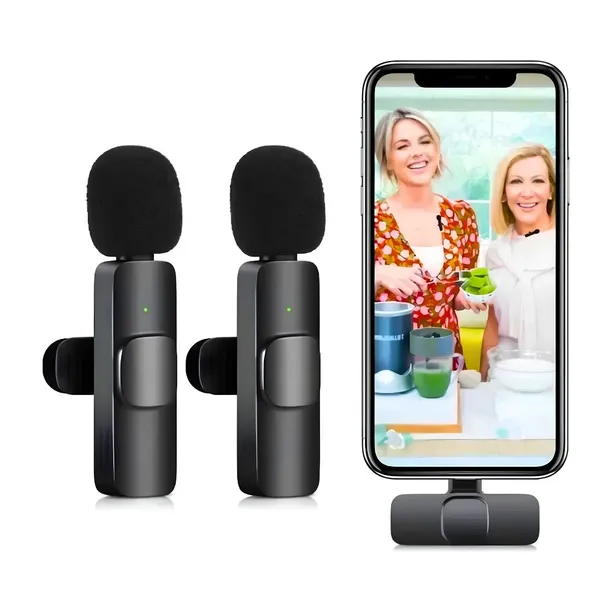 Microfone de Lapela A'Gold Sem Fio Bluetooth para Gravação e Entrevistas - imagem 3