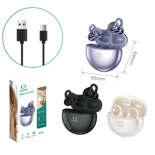 Fone De Ouvido Sem Fio Bluetooth Tws Onistek On-tws50 - imagem 4