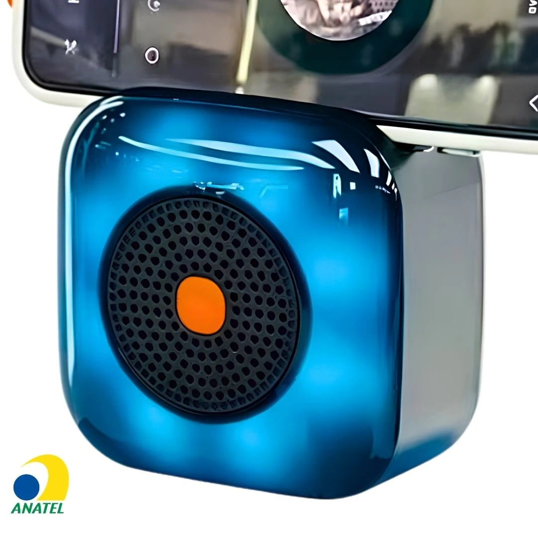 Caixa de Som Bluetooth 5.3 Portátil Lehmox LES-Q3B com Suporte para Celular, USB, Cartão TF e TWS - 3