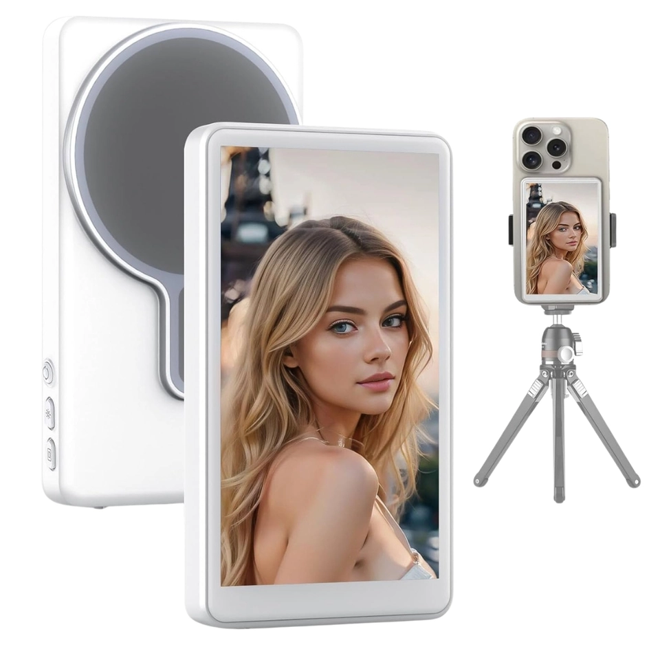 Tela Magnética Monitor Para Celular Sem Fio Smartphone Selfie Vlog Gravação - 5