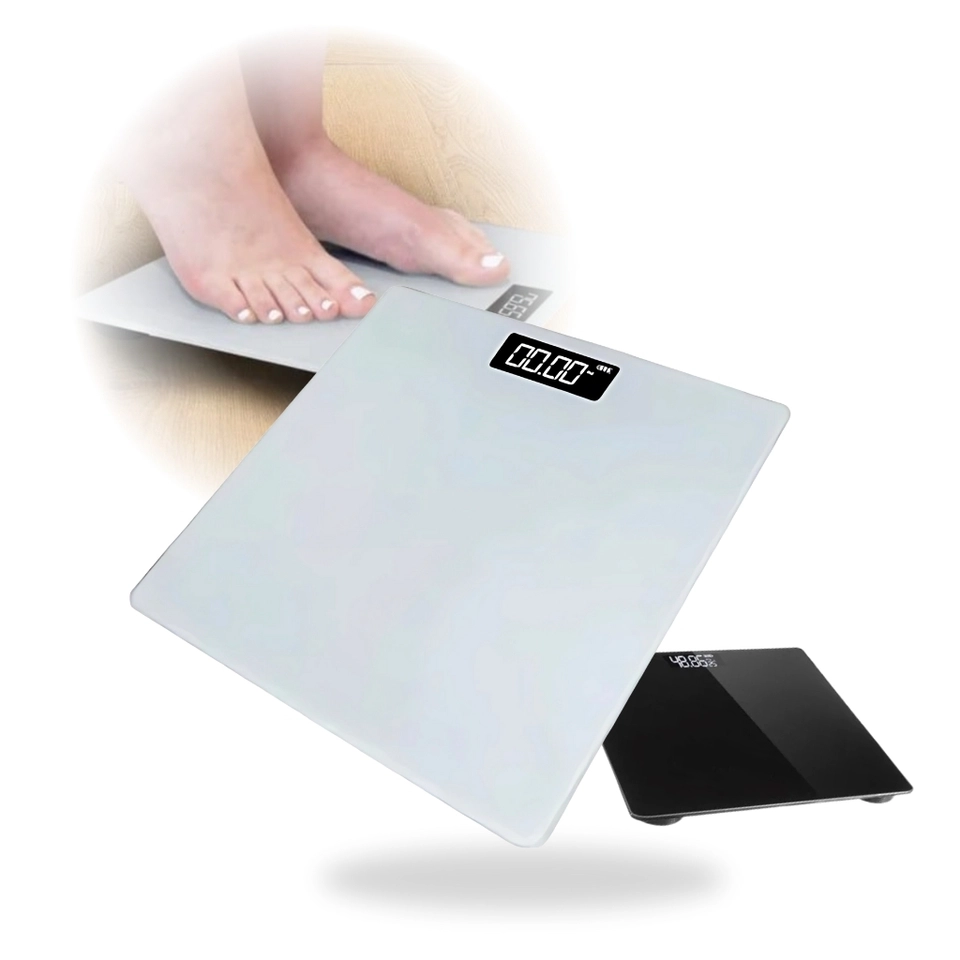 Balança Digital Corporal Pessoal de Banheiro Smart Tela LED Portátil Cinza Suporta Peso de Até 180kg - 1
