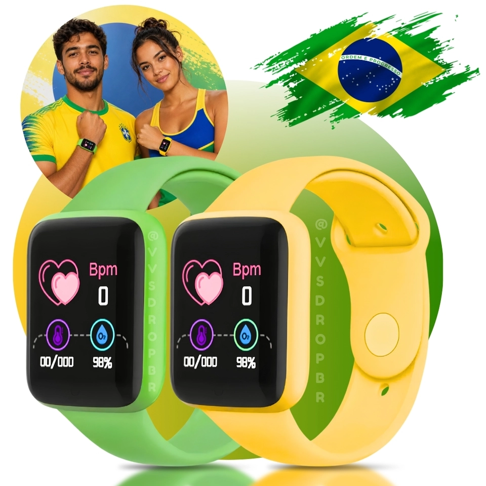Kit 2 Relógio Smartwatch Android Ios Inteligente D20 Y68 Bluetooth coloca foto - 7