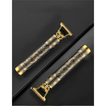 Máquina de cortar cabelo barbeiro profissional dragão elétrica bateria recarregável - 3