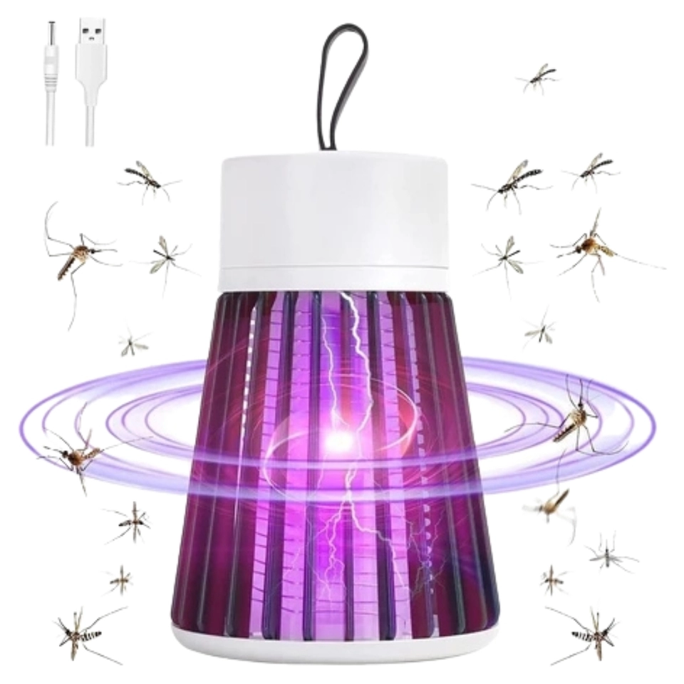 Lâmpada Elétrica Mata-Mosquitos Com Luz UV Usb Armadilha Para Insetos - 1