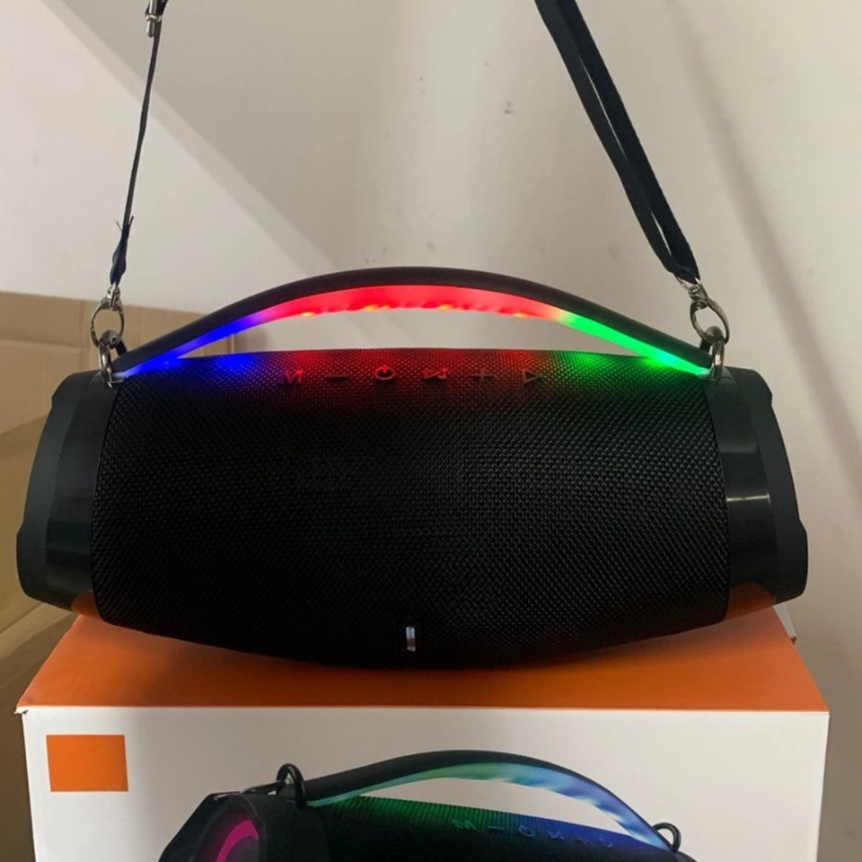 Bombox 4 Led Rgb caixa de som grande 35 cm alto falante portátil - imagem 2