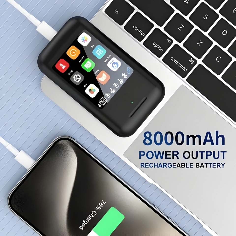 fone de ouvido 3in1 Power Bank Com Tela 2.8 Polegadas Bluetooth Com Muitas Funções J-60 - 6