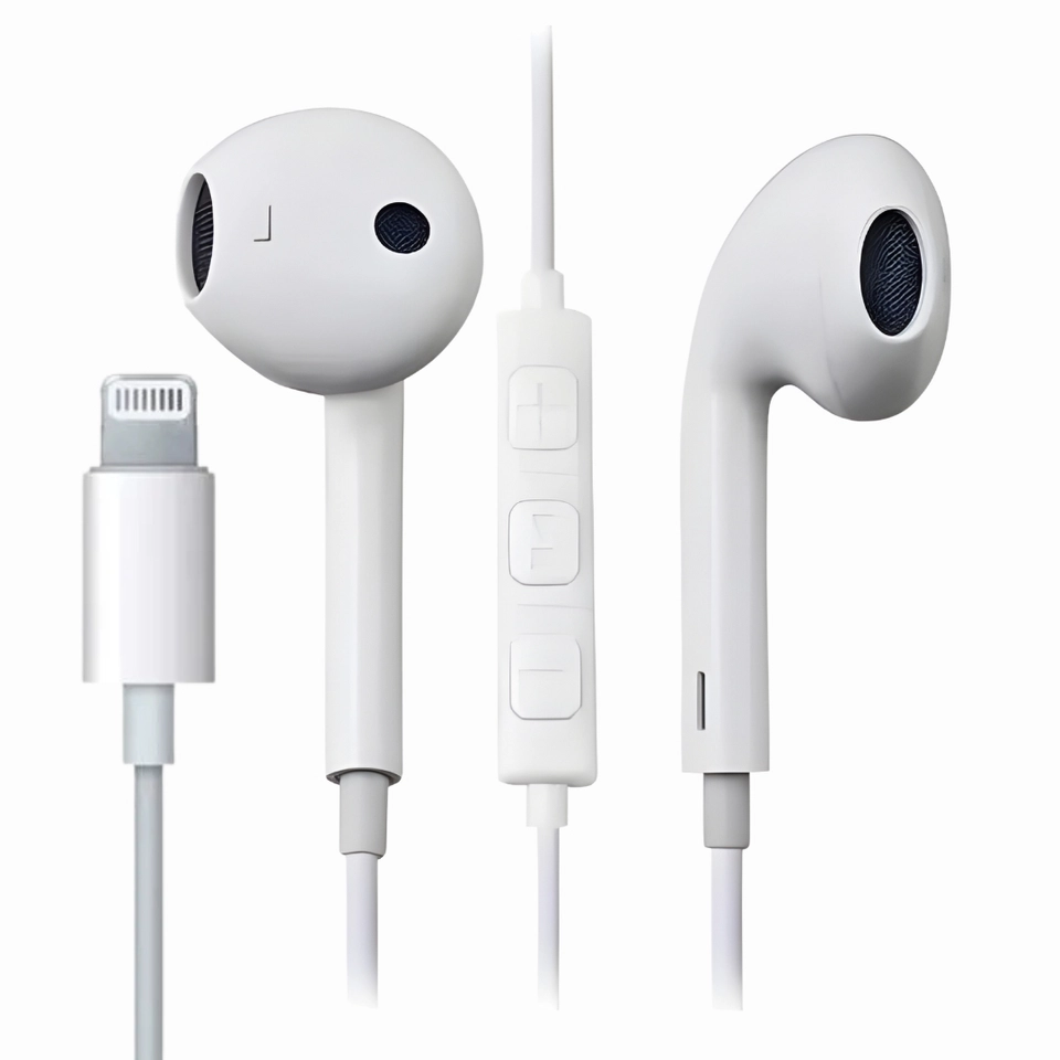 Fone Ouvido Com Fio E Microfone Branco Compatível Com iPhone - 7