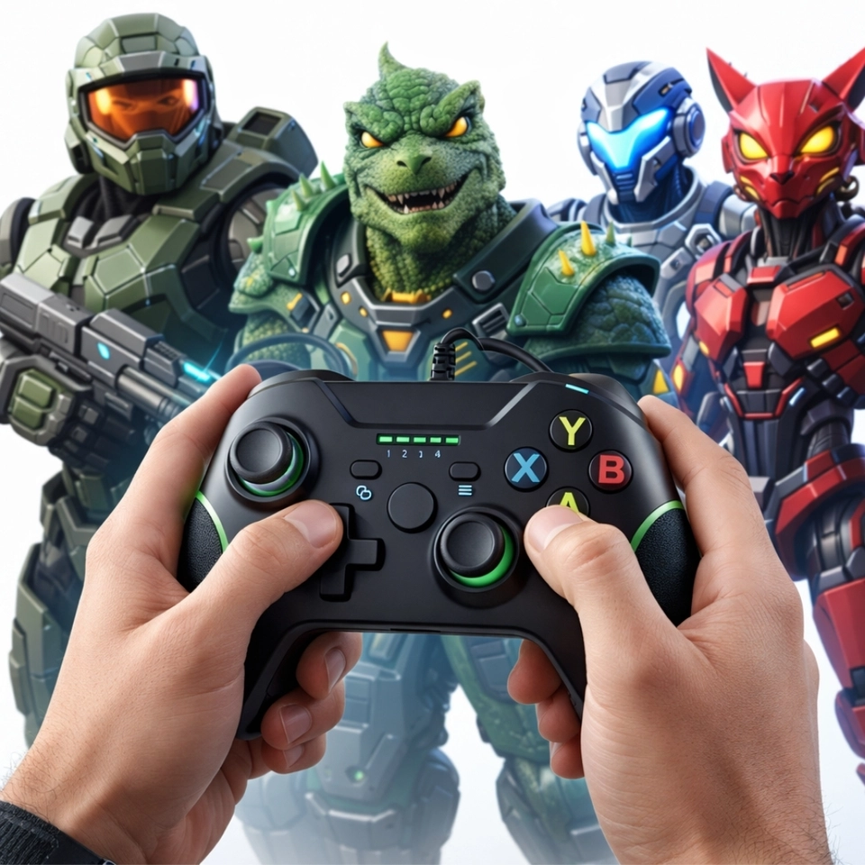 Controle Xbox One Pc Usb com fio Joystick compativel para xbox - 2