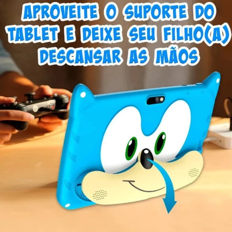 Tablet Sonic Para Crianças Infantil Menino Menina Kids Smart  - 5