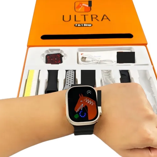 Smartwatch Relógio Inteligente 7 em 1 com 7 Pulseiras – Tela Infinita 2.01", Bluetooth 5.0, Monitor de Saúde e Chamadas - imagem 3