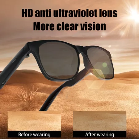 Óculos De Sol Inteligentes LAXASFIT : Esportes Ao Ar Livre Falantes Bluetooth Com Luz Anti-Azul E Proteção UV Para Todos - 5