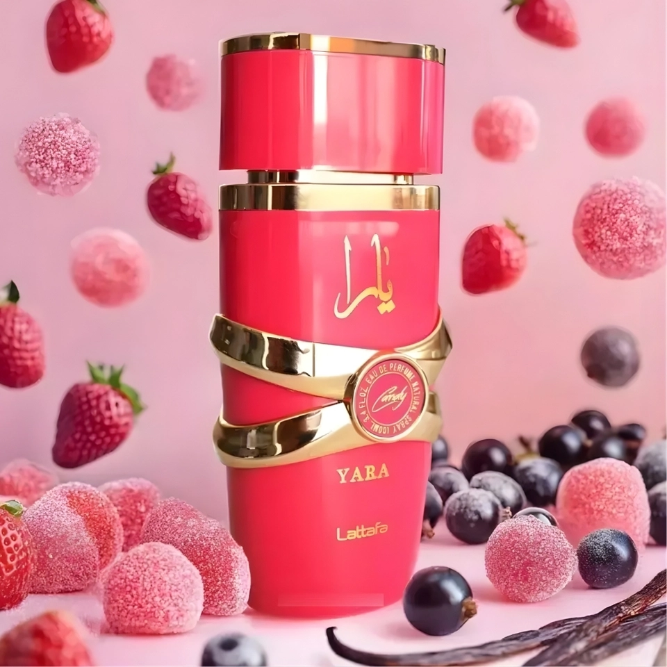 Perfume Yara Lattafa Candy Perfume Árabe Fragrância Doce Edp 100ml - Feminino - imagem 4