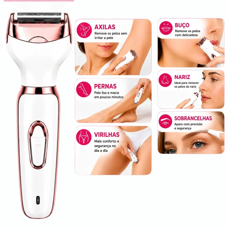 Depilador elétrico feminino 4 em 1 depilador a laser depilador de nariz laser depilação tira pelo caneta depiladora modelo 2026 - imagem 5