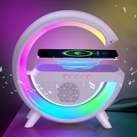 Caixinha De Som G-speaker smart Carregador Indução Altofalante Bluetooth Android e IOS Luminaria - 3
