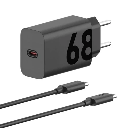 Carregador De Celular 68w Turbo Duo Tipo-c carregador tipo c cabo 1 metro turbo 10x - 1