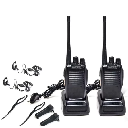 Kit 2 rádios comunicador baofeng Alcance 12 Km 16 Canal BF 777S Profissional recarregável rádio segurança - 3