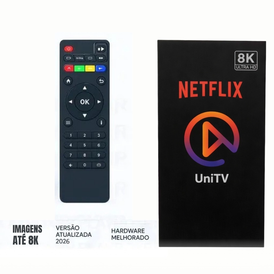 UniTV 10 Box 8K Ultra HD com Netflix | Streaming Rápido, Compacto e Poderoso - 3