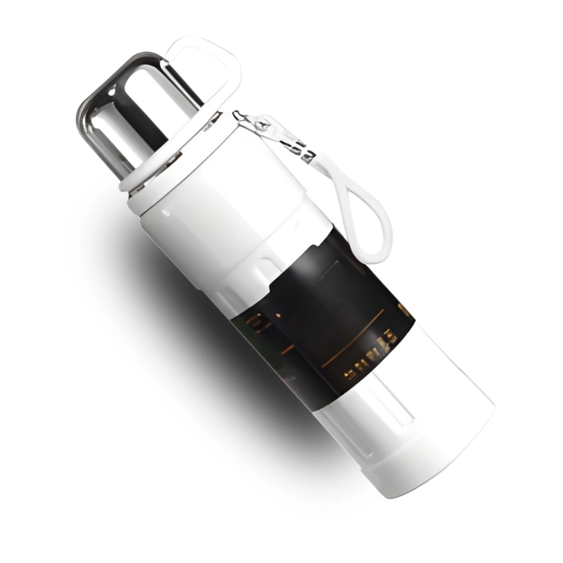 Garrafa Térmica 800ml Inox Premium com Tampa Copo e Alça de Silicone – Mantém Quente ou Frio - 3