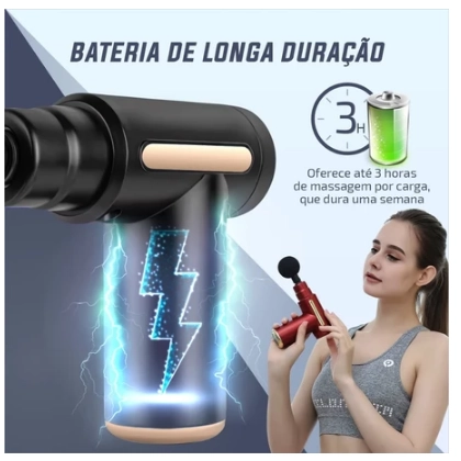 Pistola De Massagem Muscular De Alta Frequência Com Massageador Elétrico Profissional Portátil - 4
