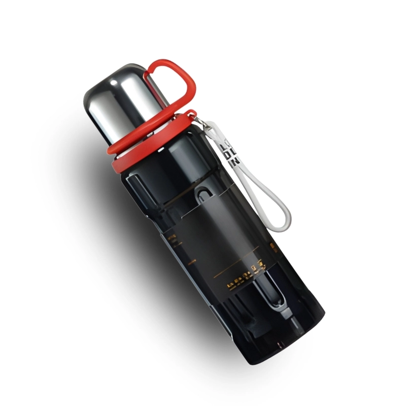 Garrafa Térmica 800ml Inox Premium com Tampa Copo e Alça de Silicone – Mantém Quente ou Frio - 8