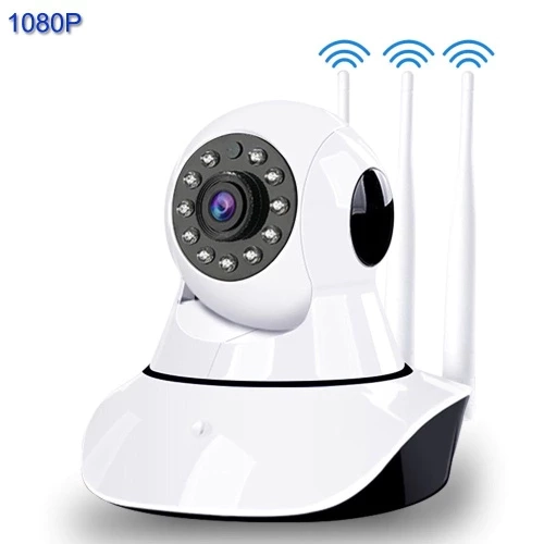 câmera iP robô 3 antenas wifi visão noturna full HD 360º microfone áudio babá eletrônica robozinho sem fio app yoosee - 4