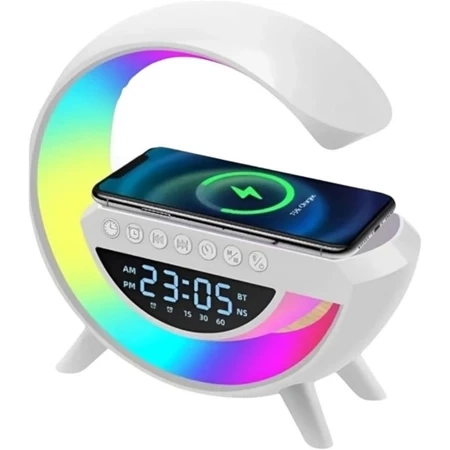 Caixinha De Som G-speaker smart Carregador Indução Altofalante Bluetooth Android e IOS Luminaria - 1