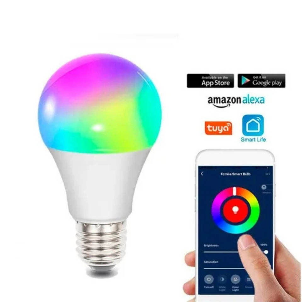 Lampada Colorida Inteligente Wifi Smart Alexa E Google - 1