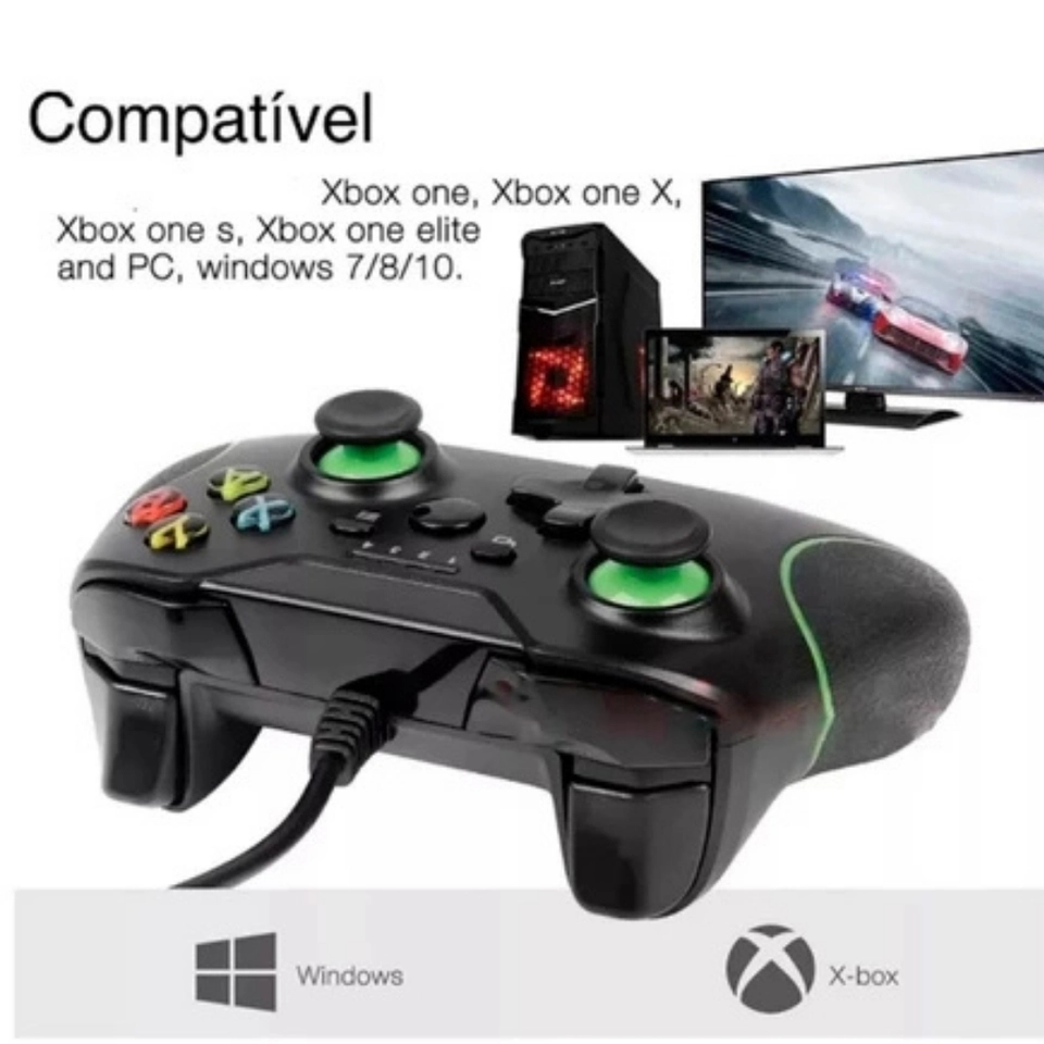 Controle Xbox One Pc Usb com fio Joystick compativel para xbox - 3