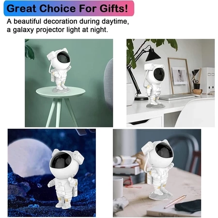 Projetor De Galáxia Astronauta, Luz Noturna Com Céu Estrelado, Lâmpada Projetora Para Decoração E presente - 7