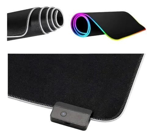 Mousepad Tapete Gamer Ergonômico Led Cores Rgb Grande - imagem 5