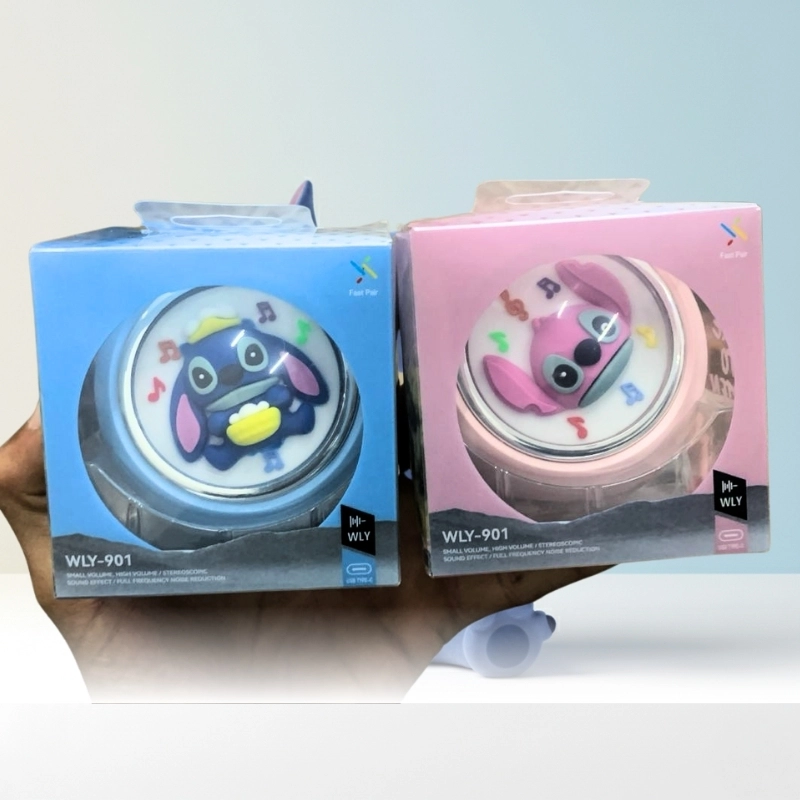Mini Caixa de Som Stitch Bluetooth Som Alto, Luz LED e Design Exclusivo – Fofa e Potente! - imagem 4